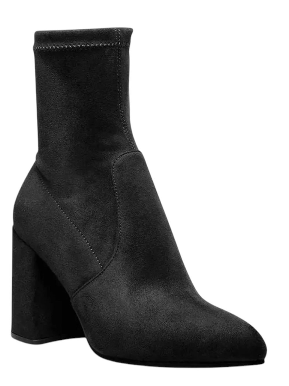 Steve Madden Pattie Faux Suede Block Heel Side Zip Ankle Boot (8)